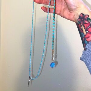 Moon and Leaf necklace set 💓